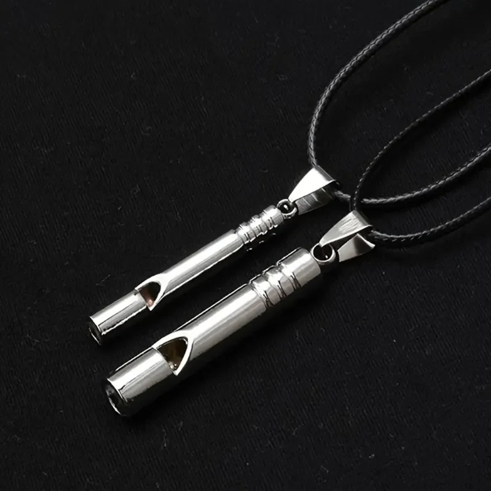 1pc Whistle Necklace Alloy Loud,durable camping,outdoor hiking,adventure sports survival gear Outdoor Tools