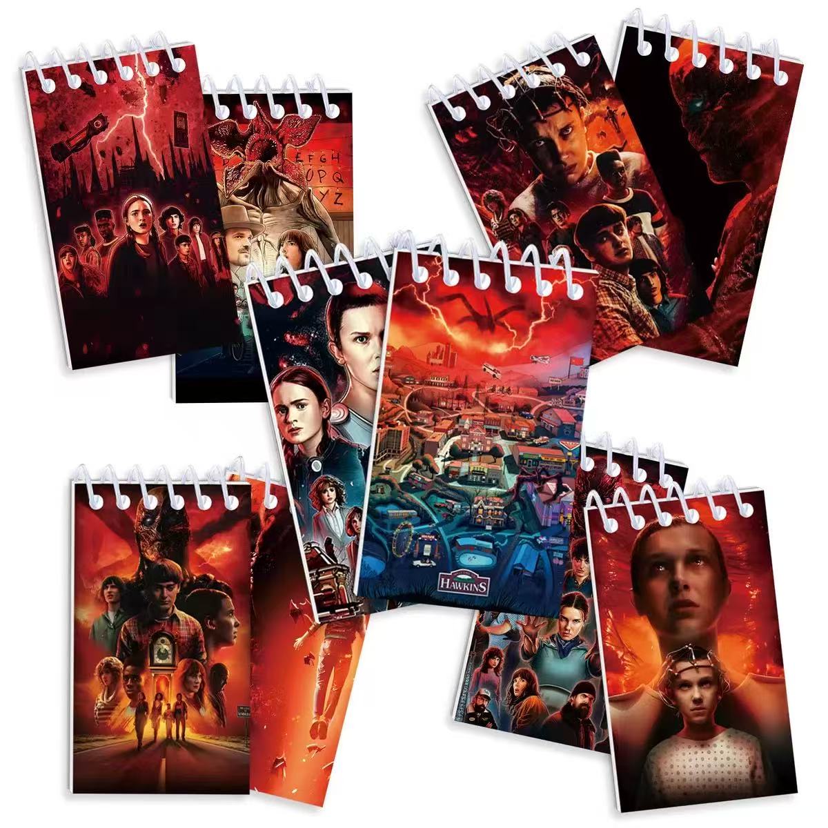 new 10pcs r Mini Notebook Set 24 Pages Lined Notepad for Office Journal Diary Student Class Stationery Cosplay Prop bags