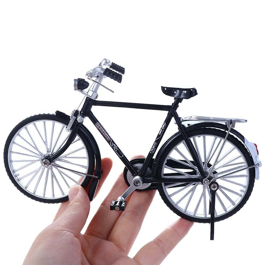 1PC DIY Metal Retro Bicycle Model Kit - Handcrafted Alloy Assembly for Desktop Display, Adults & Teens Hobbyists Collectible Mec