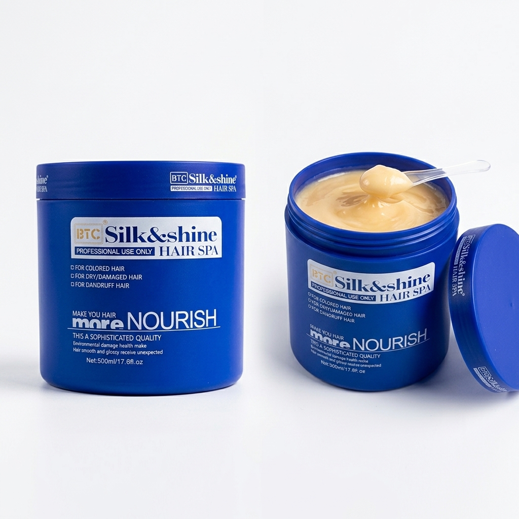 Silk and Shine 500ml Hair Mask Intensive Repair Frizz Control Smoothness for Damaged Hair