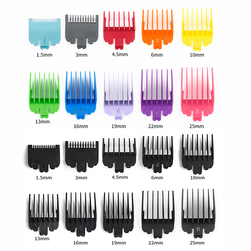 10Pcs Fashion Men Hair Clipper Limit Comb Salon Barber Shop Cutting Guide Replacement Attachment Hair Trimmer Styling Tools