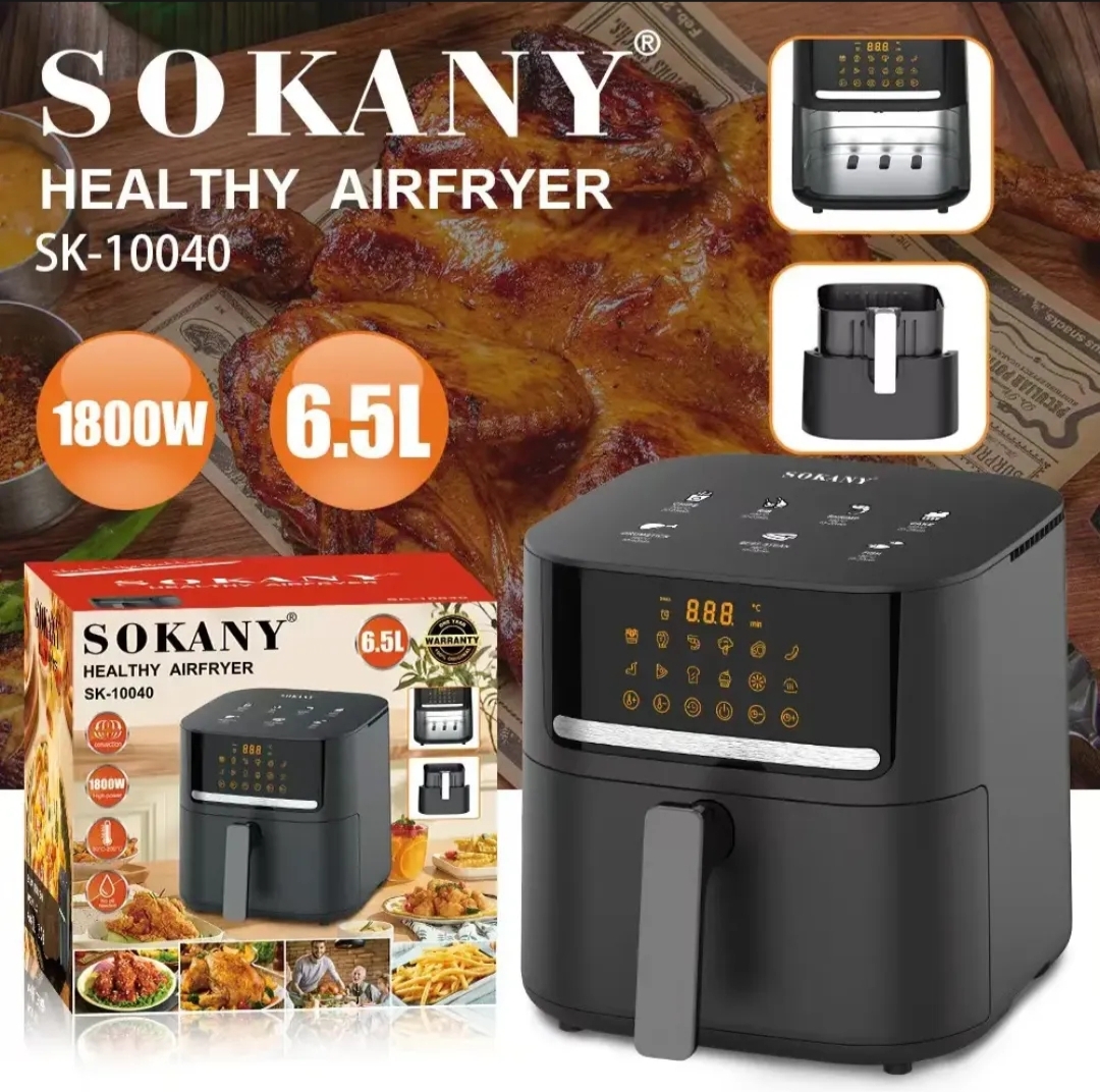 Sokany Digital Air Fryer 6.5 Lts With Detachable Basket