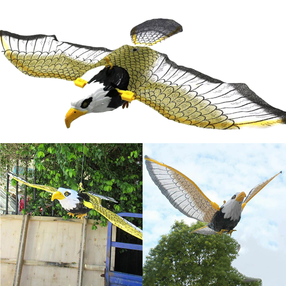 Flying Falcon Hawk Decoy Deterrent Scarer Garden Tree Hanging Decor -