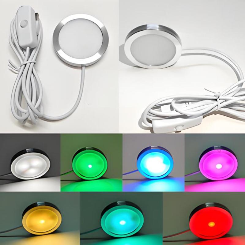 USB Ultra-Thin Aluminum Alloy LED Light 5V for 3D Printer DIY Model Warm White & Multi-Color