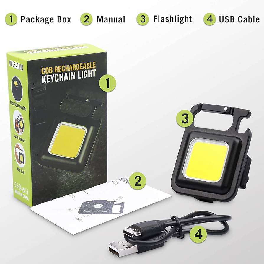 TREAMS Rechargeable Kitchen Mini Flashlight Led Light with Bottle Opener Multipurpose
