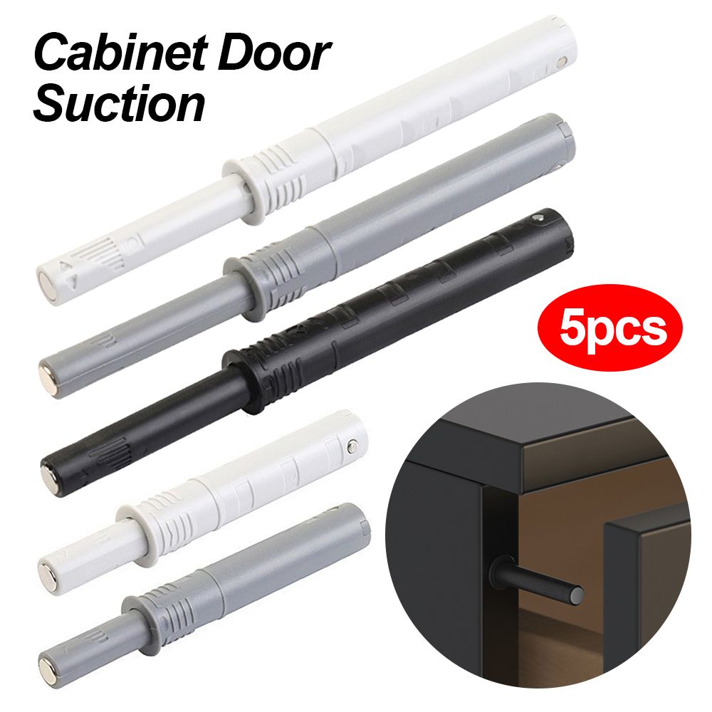 5pcs Hardware Open Touch Soft Quiet Closer Concealed Cabinet Door Suction Door Bouncer Cabinet Catches Door Stopper