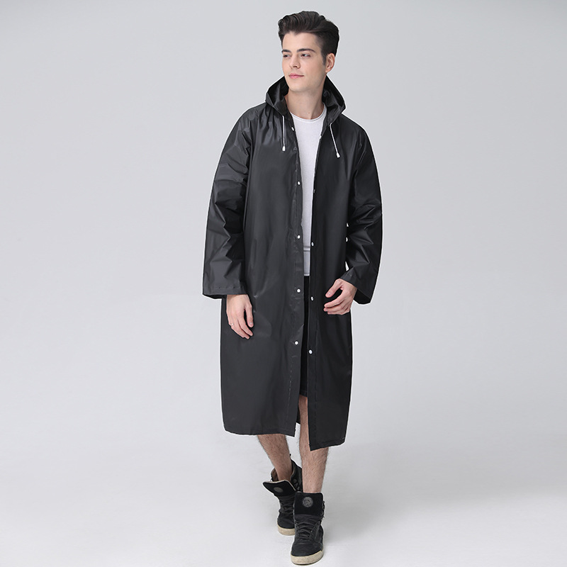 Long Raincoats EVA Impermeable Waterproof Rain Coat Men Women Travel Hooded Beam Port Rain Poncho For Fishing Camping