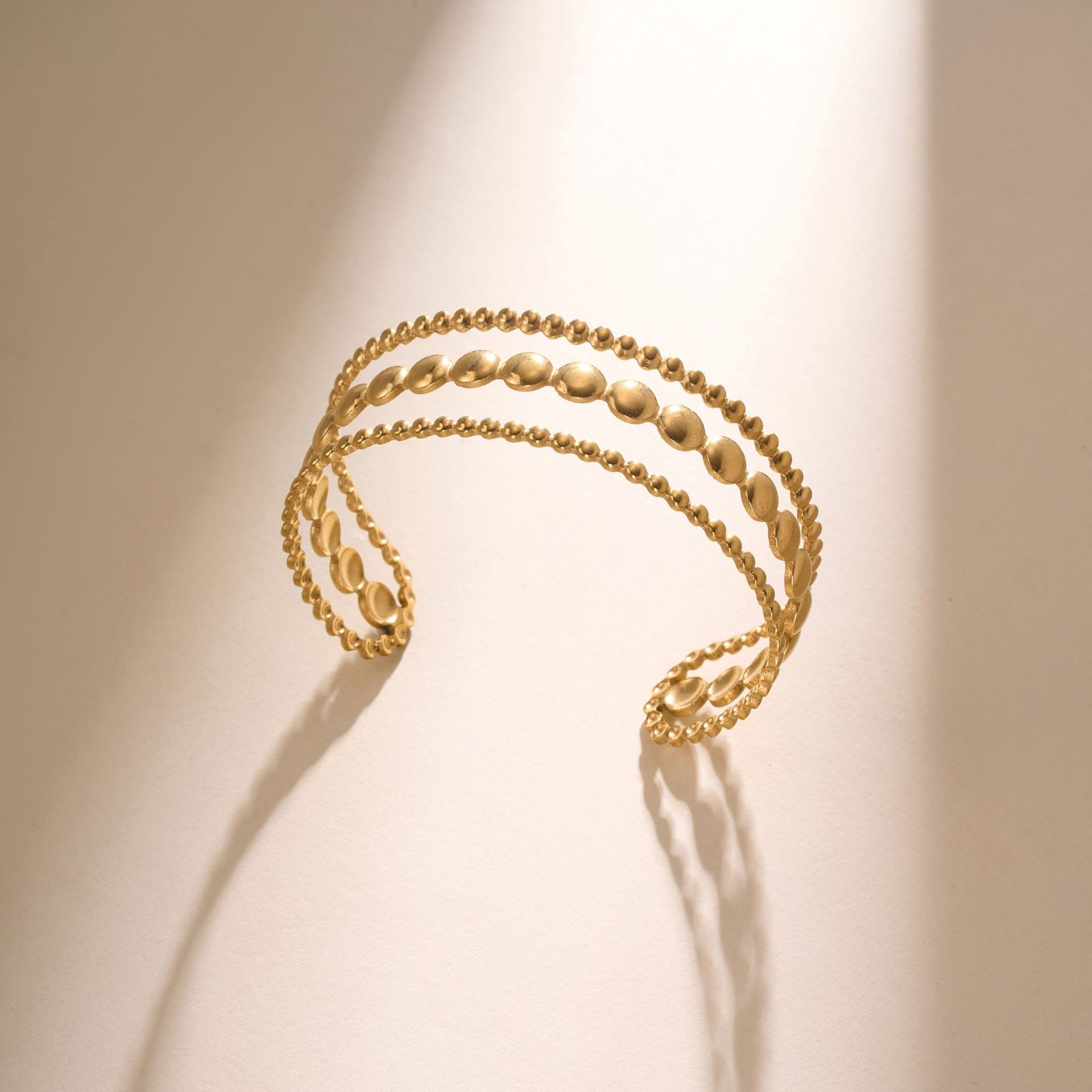 Double Layer Stainless Steel Bracelet - Trendy Fashion Look