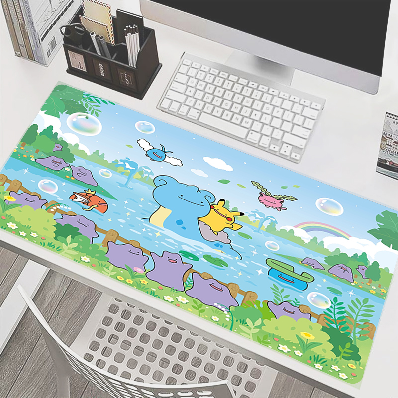 Mouse Pad Pokemon Suicune Large Gamer Gaming Accessories Speed Lock Edge Keyboard Desk Mat Office Laptop Mousepad