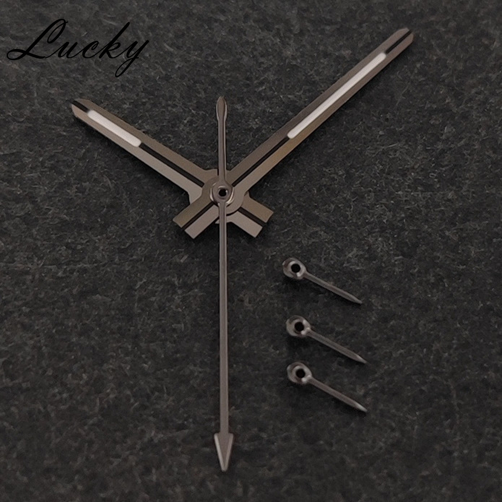 High Quality 13.5mm*13mm*8.5mm 6Pins VK63 Watch Hands Black Hands Green Luminous Watches Pointers Fit VK63 VK63A Quartz Movement