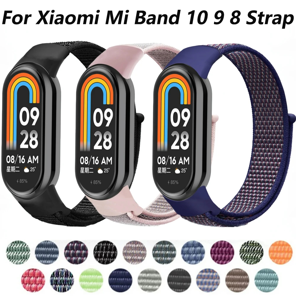 Nylon Strap for Mi Band 7 6 5 4 3 Smartwatch Comfortable Breathable Wristband for Mi Band 7 6 5 4 3 Bracelet Belt