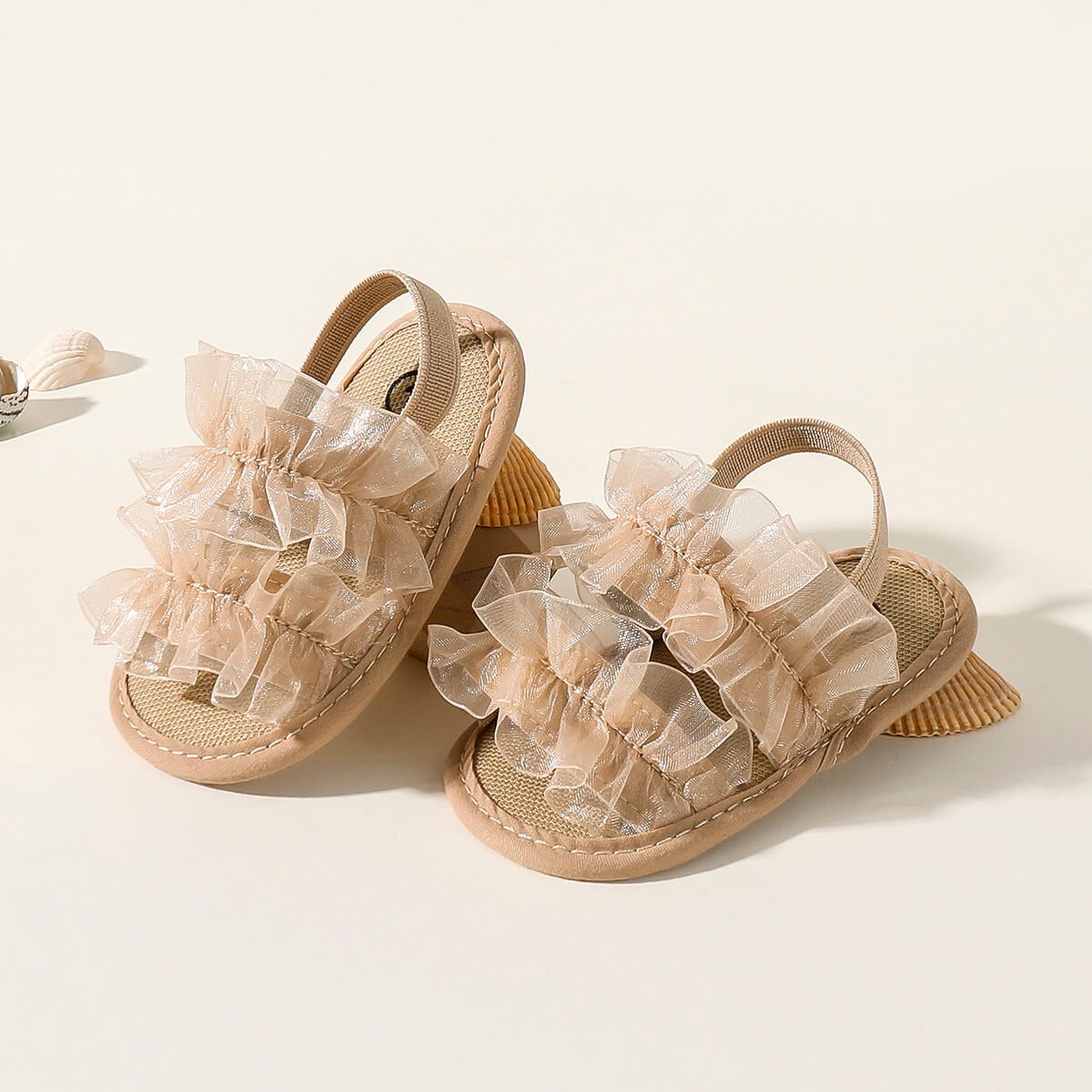 Fashion Young Children New Born Baby Girl Princess Shoes Lace Toddler Summer Sandal Non-Slip Shoes First Step Car 0-18M
