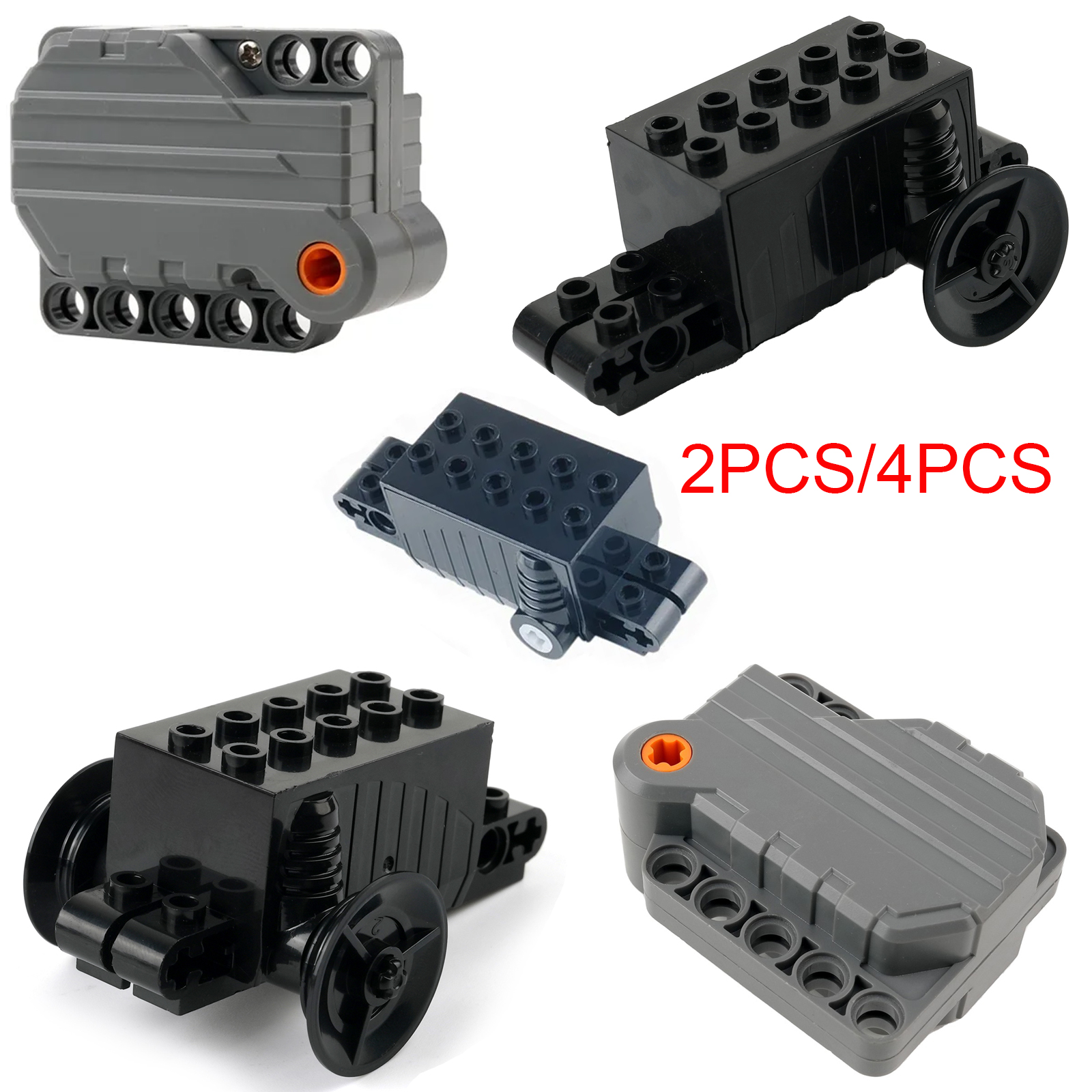2PCS/4PCS 12799 Small Pull Back Motor Technical Blocks 47715 Power Functions Assembled For Moc Building Bricks Puzzle Toys Parts