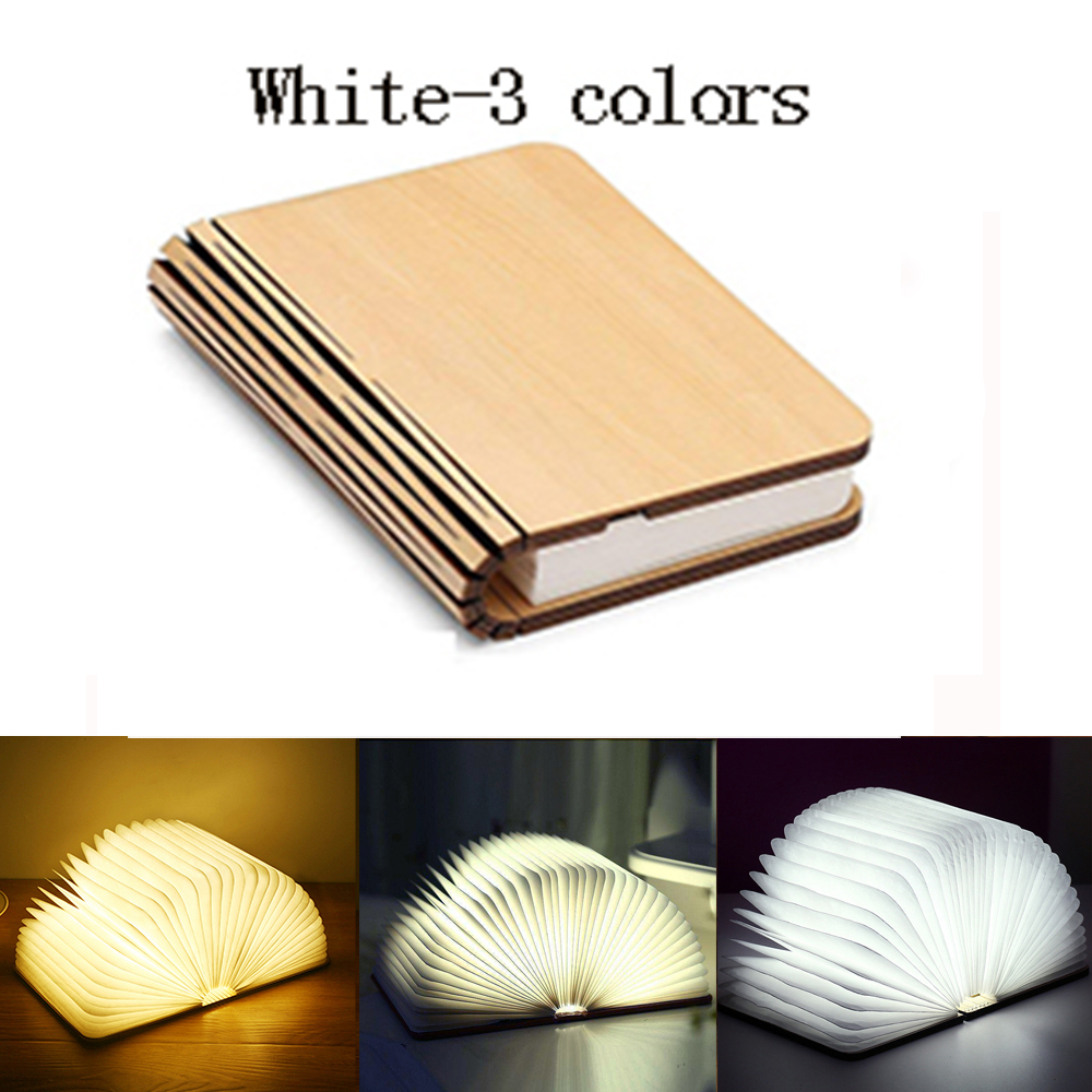 ( Not Specified/Not Specified ) LED Foldable Book Light Creative Wooden Luminous Book - Children Kids Birthday Holiday