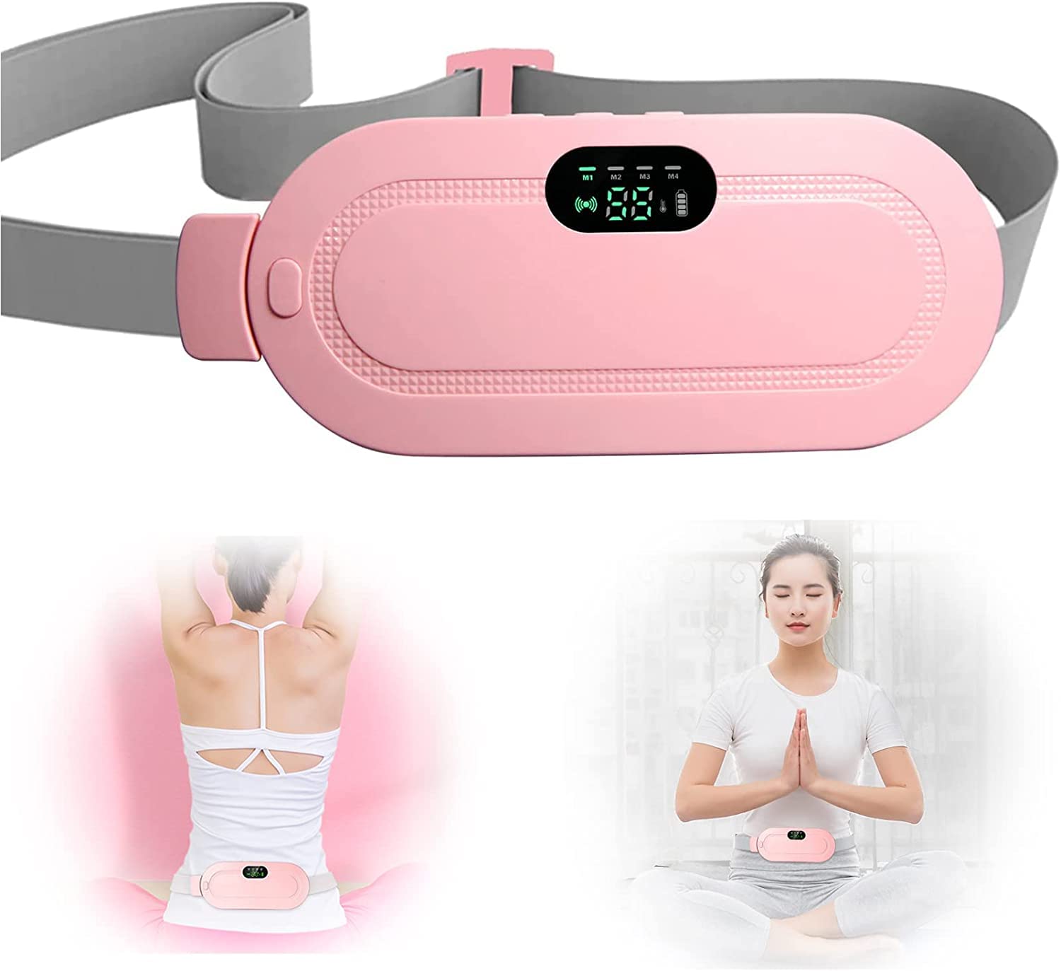 Rechargeable Period Pain Relief Belt - Portable Heating & Comfort Support for Menstrual Cramps