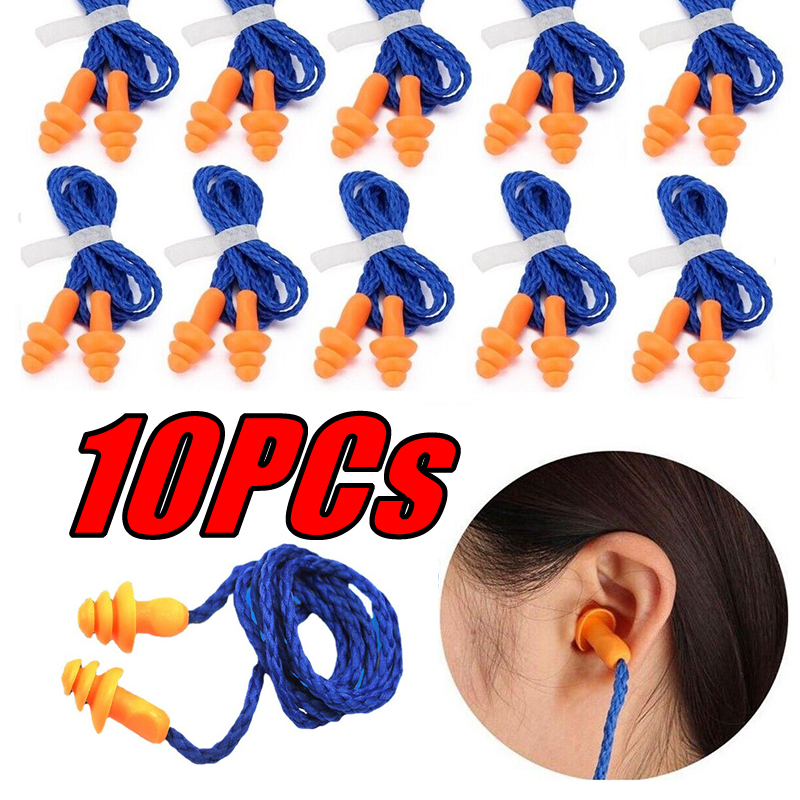 Tree Shaped Wired Noise Proof Earplugs, Soft Silicone Cord Ear Protectors, Soundproof Earmuffs, Sleep Snoring, Reusabl