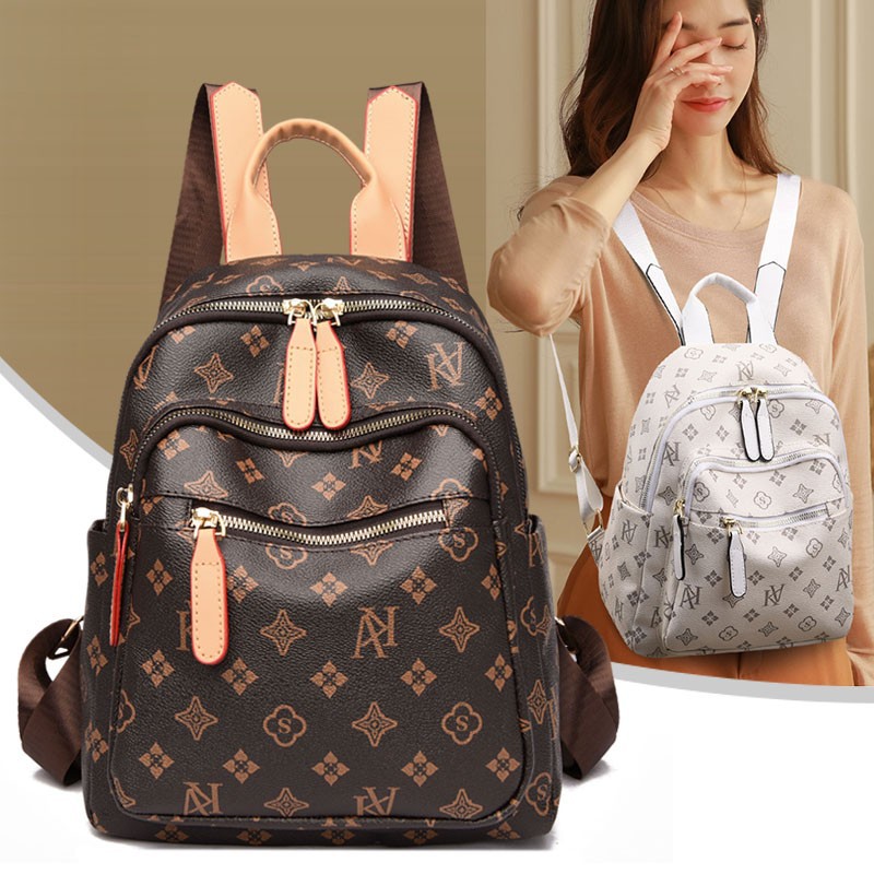 Bag 2024 New Printed Backpack Large Capacity Travel Backpack Old Fashionable Leisure Versatile Women's Bag Schoolbag