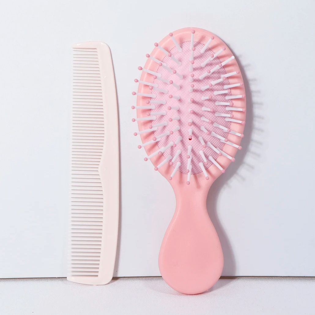 2pcs mini hair brush, cute air cushion comb massage comb, scalp massage brush, travel size, Special for real hair