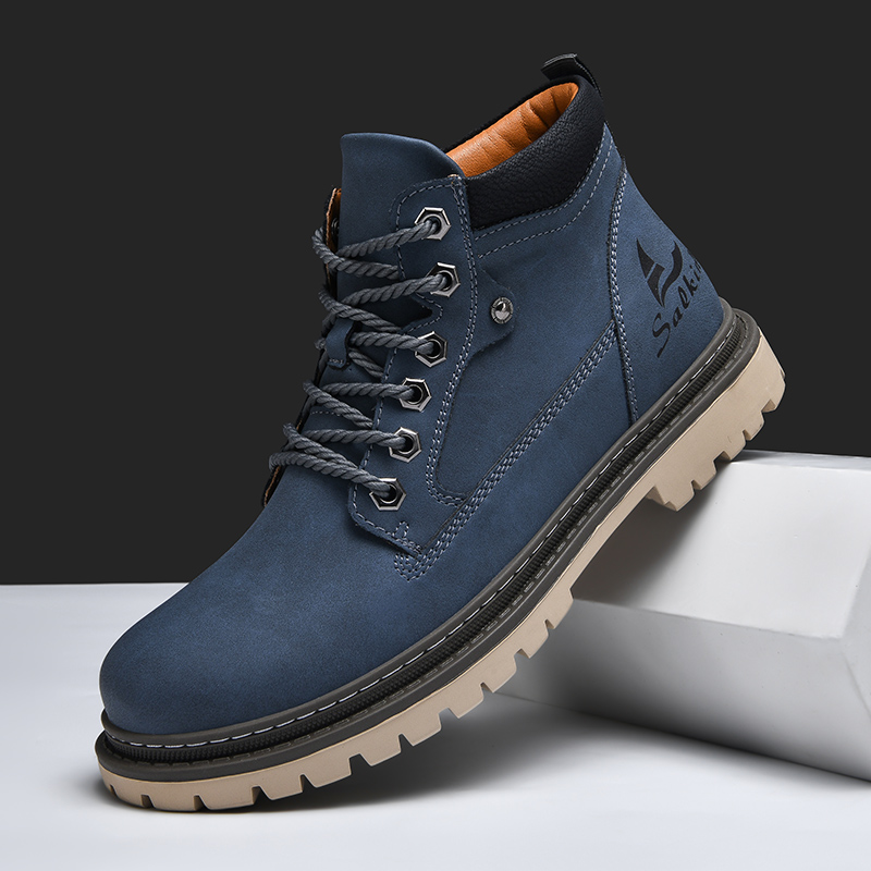 Large 49 Outdoor Ankle Boots Men Non Slip Fashion Lace Up Climbing Leather Winter Hiking Footwear High Top Leisure Hiking Shoes
