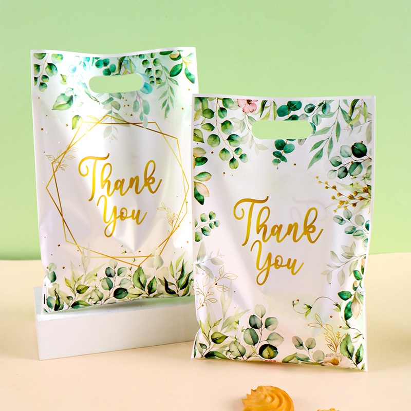 10/20/50Pcs Sweet Bow Pink Candy Bags Thank You Packaging Bag Birthday Party Supplies Wedding Party Decor