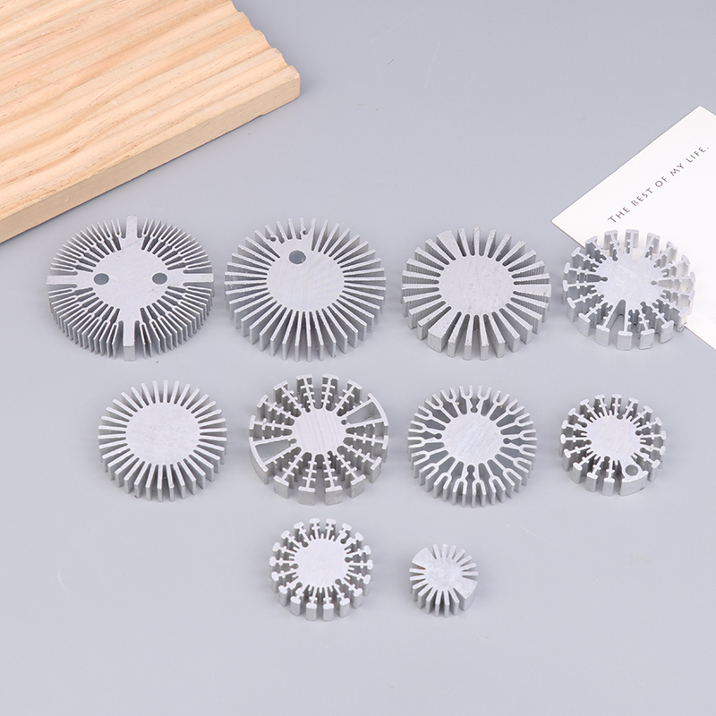 1PC COB Radiator Diameter 25/37.5/40/48/50/53/60/65/67MM High Power Led Heatsink Sunflower Solid Radiator Round Alloy Aluminum