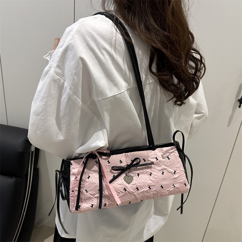 Niche Sweet Style Armpit Bag New Fashion Shopping Commuter Shoulder Bag Versatile Bow Handbag Women's Sale