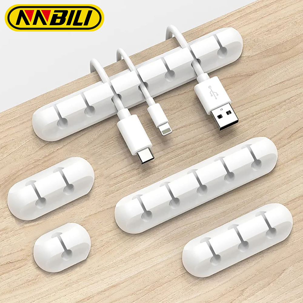 NNBILI Silicone USB Cable Organizer Cable Winder Desktop Tidy Management Clips Cable Holder for Mouse Headphone Wire Organizer
