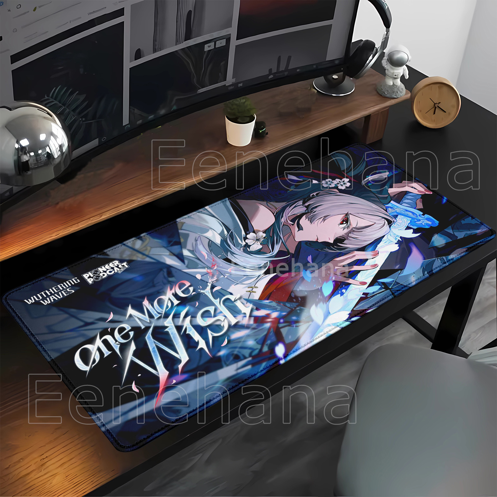 Gaming Mousepad Wuthering Waves Hiyuki Computer offices keyboard Mouse Pad Anime overlock 400x900mm HD Printing Desk Mat
