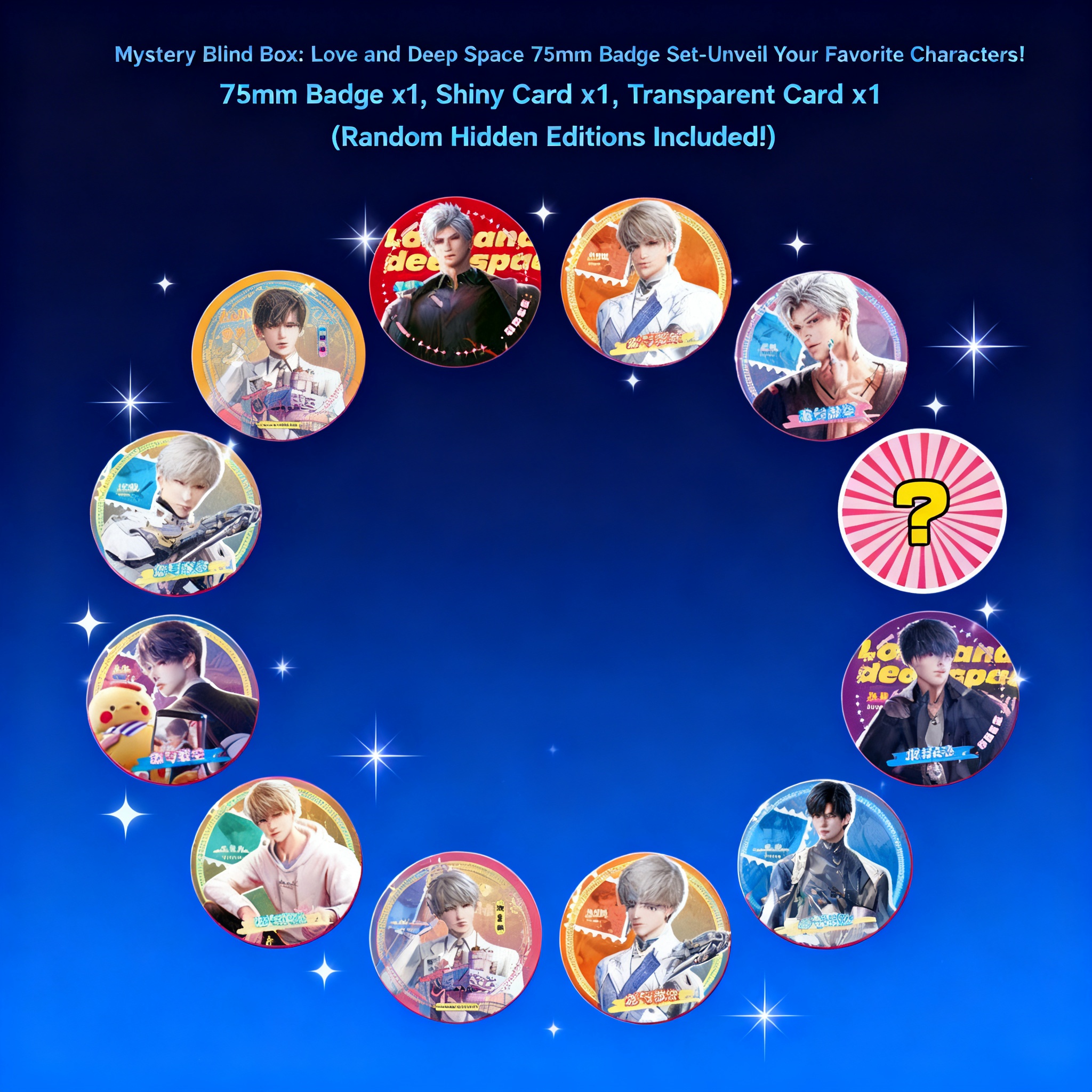 75mm Anime Badge Naruto Haikyuu Hatsune Miku Conan Blind Box Grab Bag Gashapon Collectible Merchandise Otaku Anime