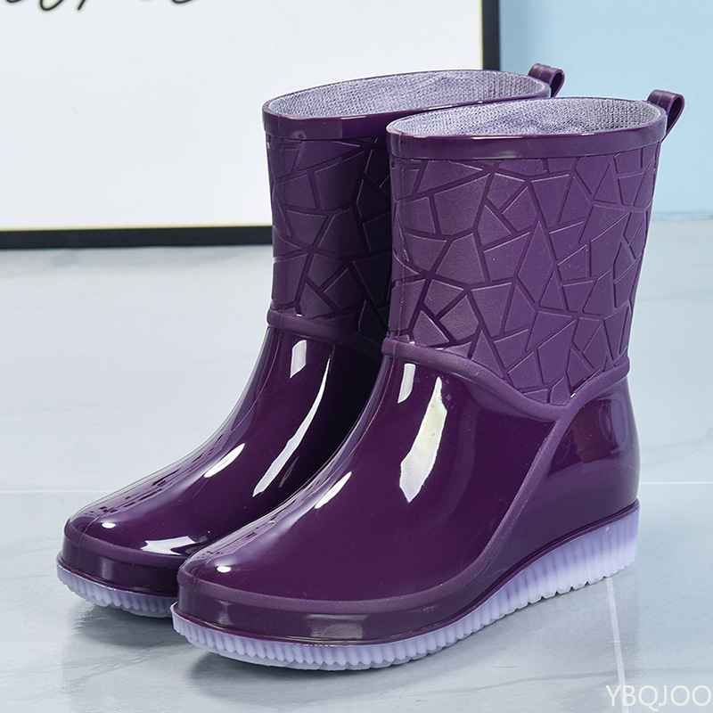 2025 Outdoor Female Rain Shoes Women's Fashion Boots New Anti-Slip Wear-Resistant Ladies Waterproof shoes Botas Mujer Zapatos