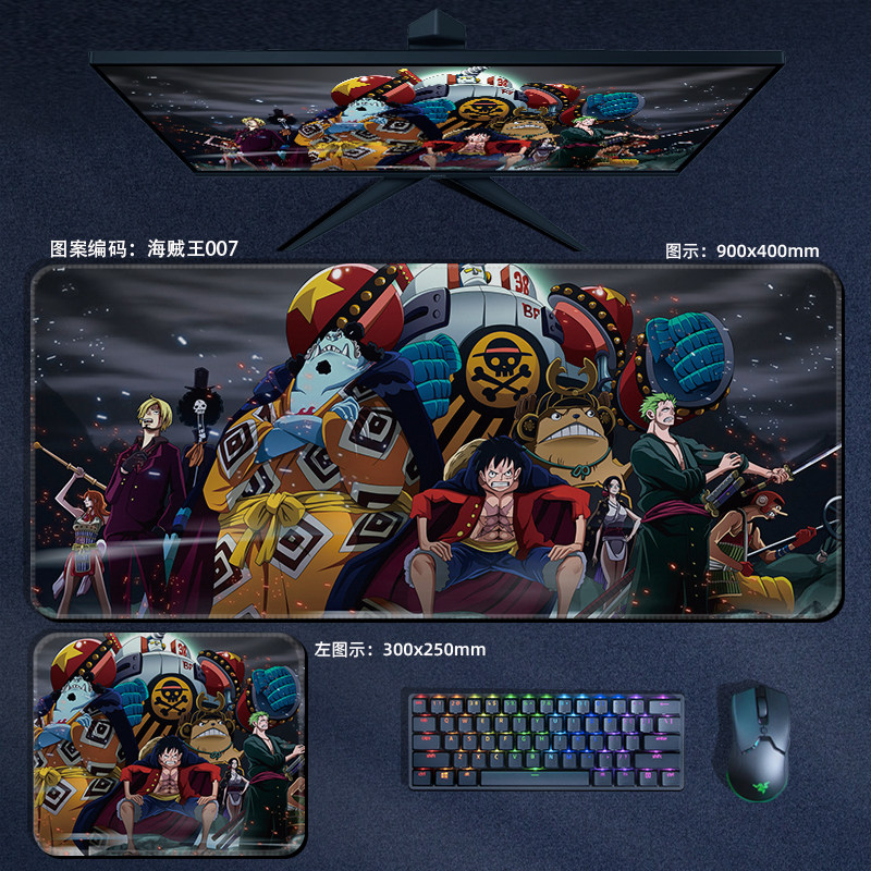 Anime ONE PIECE Leather Mouse Pad Oversize Small E-sports Game Office Computer Keyboard Pad Notebook Table Mat Peripheral