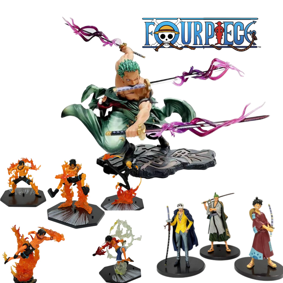 10cm One Piece Anime Figure GK Roronoa Zoro Three-blade Sa-maximum Manga Anime Statue Action Figure Collection Model Kid Toy