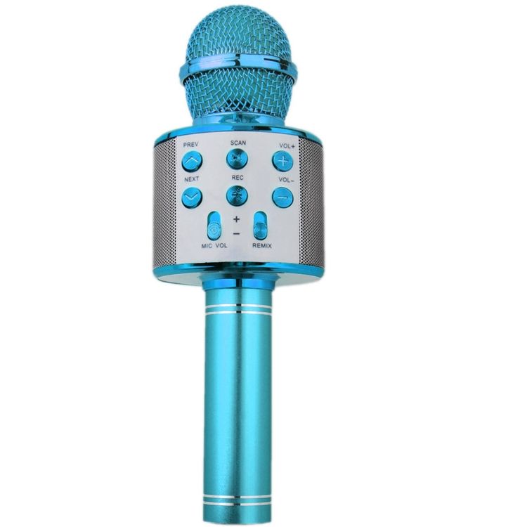 WS858 Professional Handheld Wireless Karaoke Microphone USB Speaker Microphone for Kids Music Player Singing Recorder KTV Bles Online U6B.4