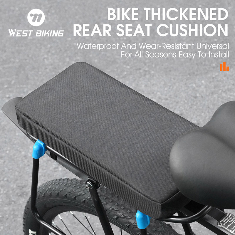 WEST BIKING Bicycle Soft Rear Rack Seat Cushion For Children Detachable Washable Cycling Comfortable Back Seat Mat MTB Parts