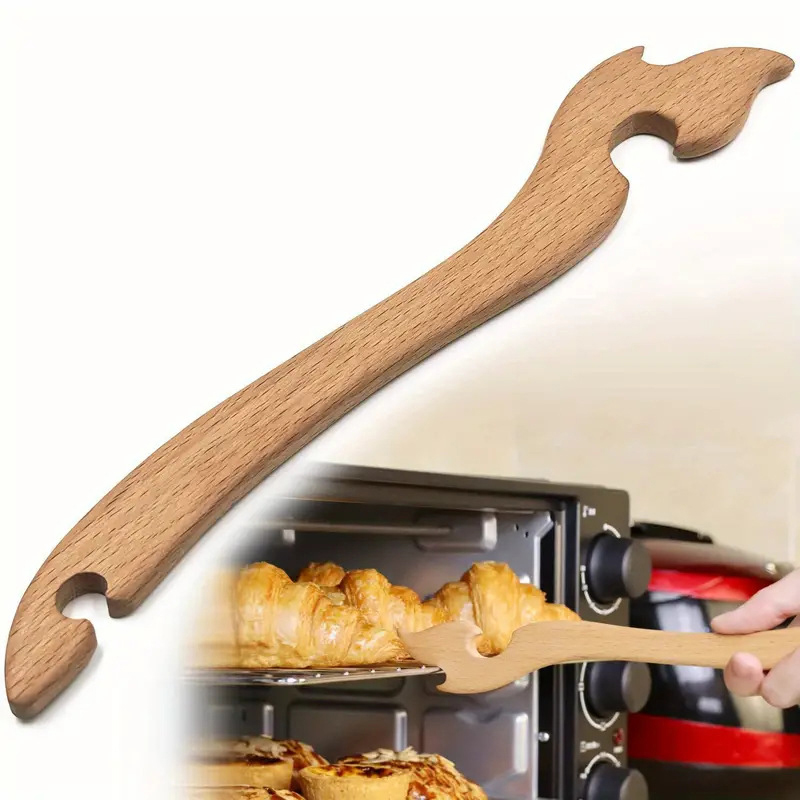 1Pieces Oven Rack Puller Wood Oven Rack Push Pull Tool Prevent Scalding Pull Out Hot Racks Oven Accessories Outdoor Tableware
