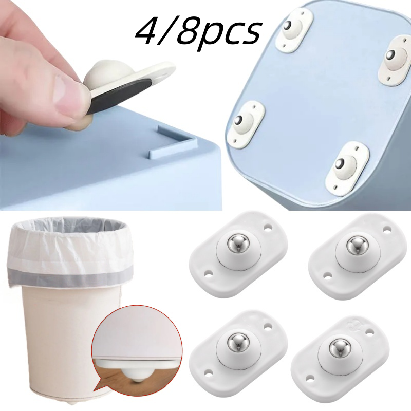 4/8pcs self-adhesive 360° rotating universal wheel, suitable for tables and chairs, easy to move, load-bearing furniture wheel