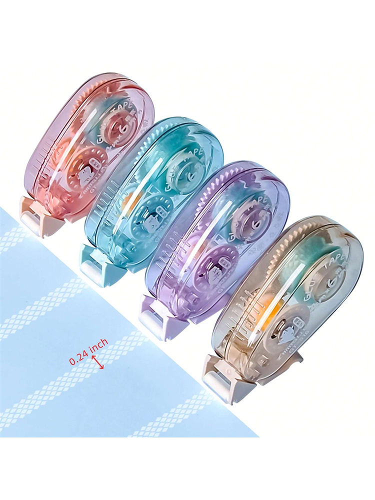 1 PCS/ 4m*6mm Double Sided Tape Portable Permanent Adhesive Tape For Scrapbook Home School Office Journaling Supplies Tape