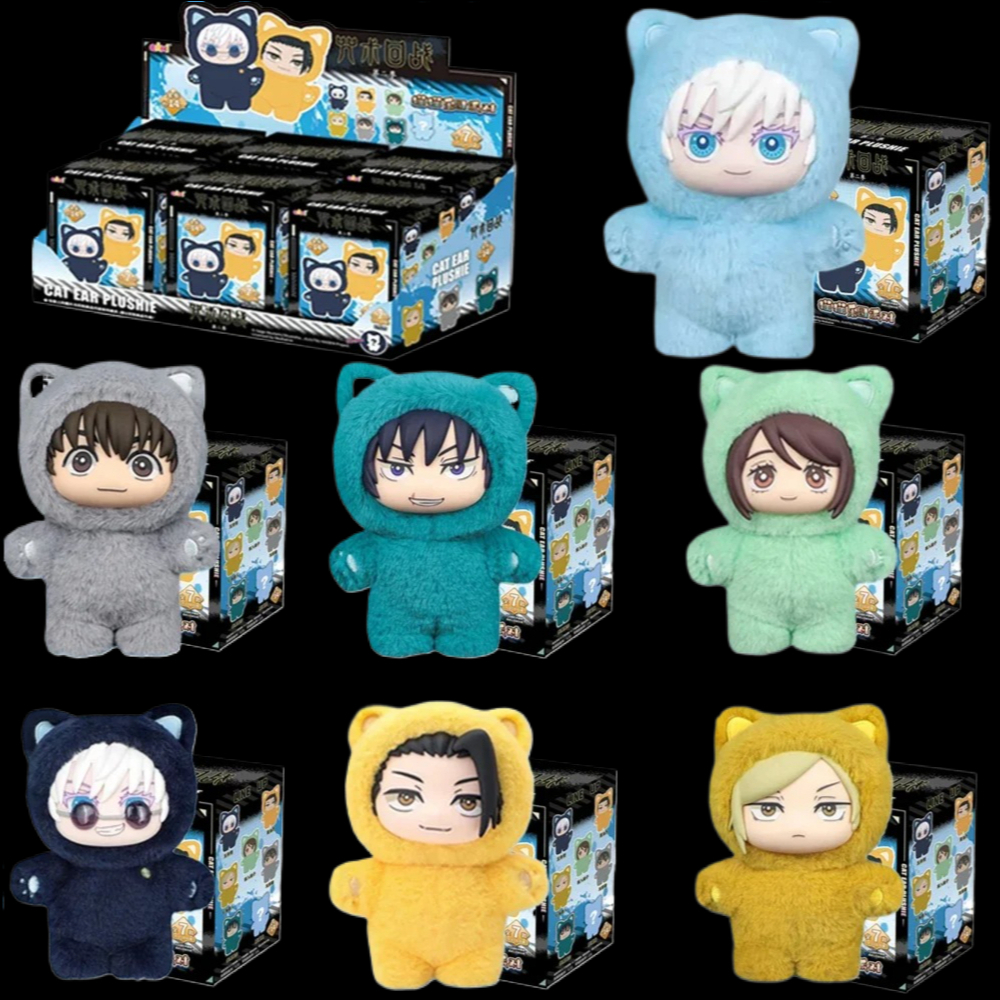 In Stock Genuine Eaki Jujutsu Kaisen Season 2 Cat Park Party Gojo Satoru Blind Box Plush Wrist Bag Pendant Model Collection