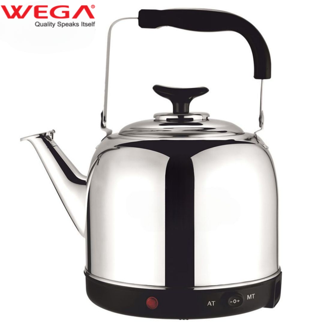 Wega 5L Large Electric Kettle (WK-2205) - Heavy Duty Stainless Steel Water Boiler | 1500W Fast Heating With Auto And Manual Dual Mode