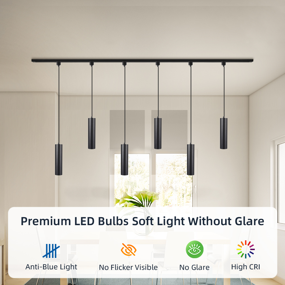 Led Track Pendant Light Ceiling Lamp 10W/15W Spot Lights 110V 220V Rail Lighting Hanging Lamp for Kitchen Living Room Bedroom