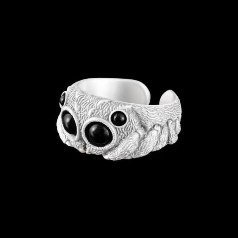 Popular New Jumping Spider Ring Creative Domineering Texture Animal Opening Adjustable Temperament Versatile Ring Jewelry