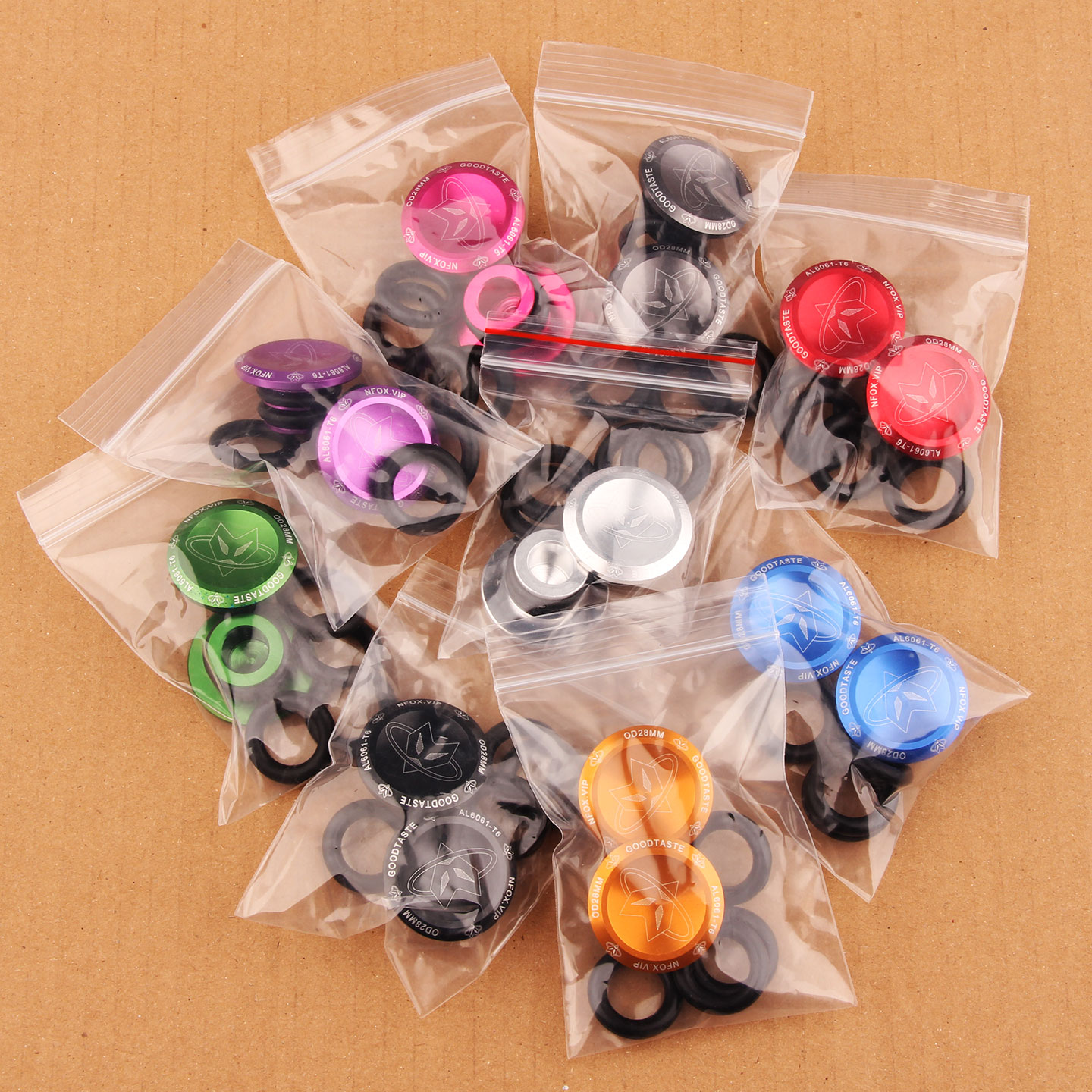 NFOX High End Bicycle Stem Plugs Aluminum Alloy Colored Non Slip Mountain Road Bike Ultra Light Handlebar End Cap Accessories