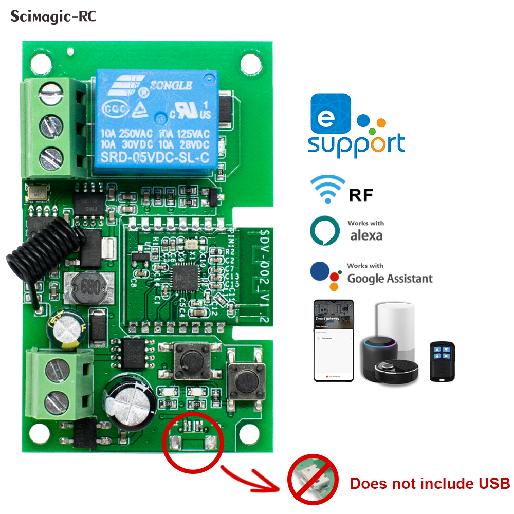 eWeLink Wifi DIY interruptor Smart Switch Remote Controller Smart Home eWeLink APP Control Work with Alexa Google Home