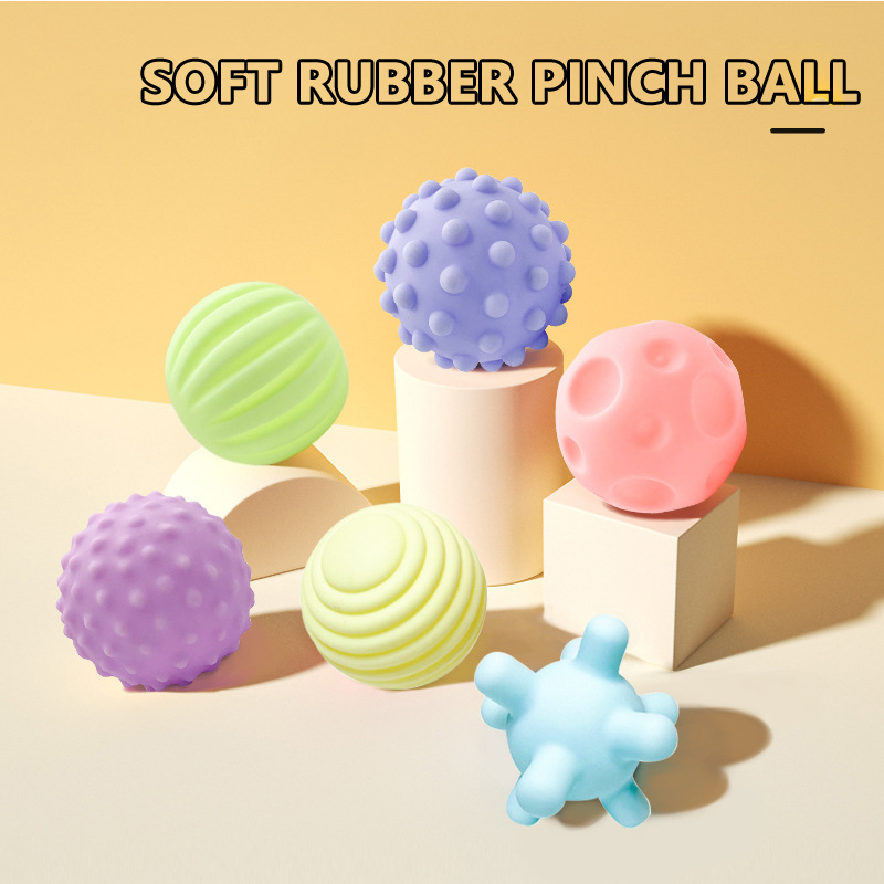 4 PCS/6 PcsBaby Toys Sensory Balls For Children Textured Hand Touch Ball Soft Massage Ball Infant Rattle Senses Toys