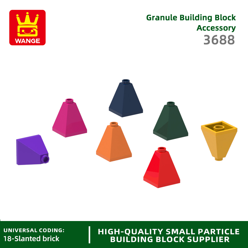 Wange 74 Pcs/lot 3688 Slope 75° 2 X 2 X 2 Quadruple Convex Block Moc Color Accessories Compatible with Brick DIY Children Toys