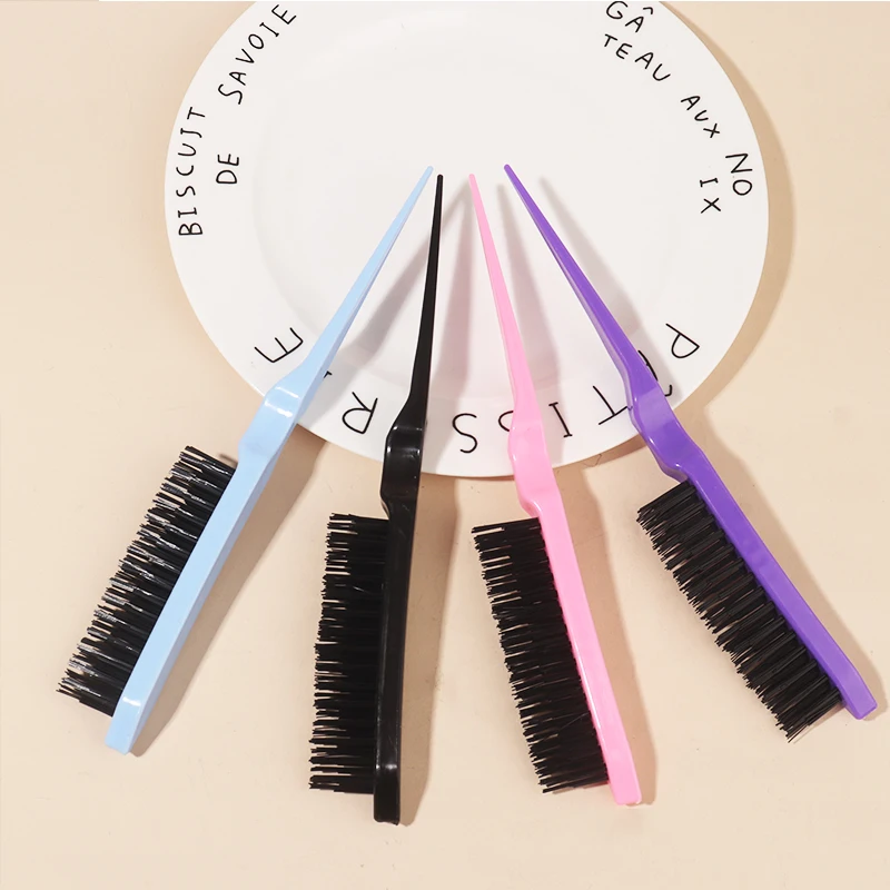 1/7Pcs Rat Tail Brush，for Back Combing, Root Volumizing, and Scalp Massage，Hair Styling Tool，Special for real hair