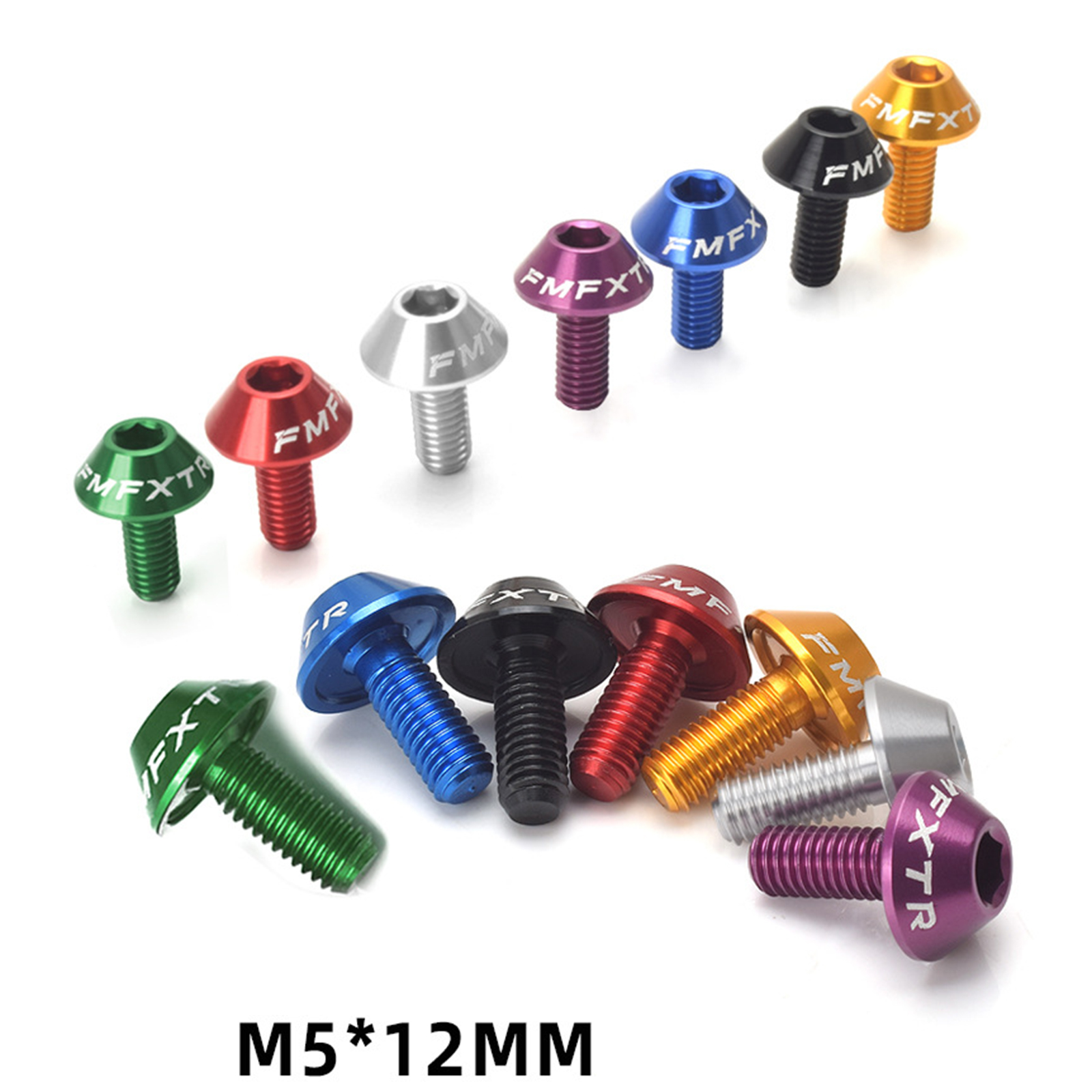 2pc Bicycle Water Bottle Cage Bolt Screws Aluminum Alloy 5x12mm Bike Cages Screw Accesso Red/Purple/Green/Blue/Gold/Silver/Black