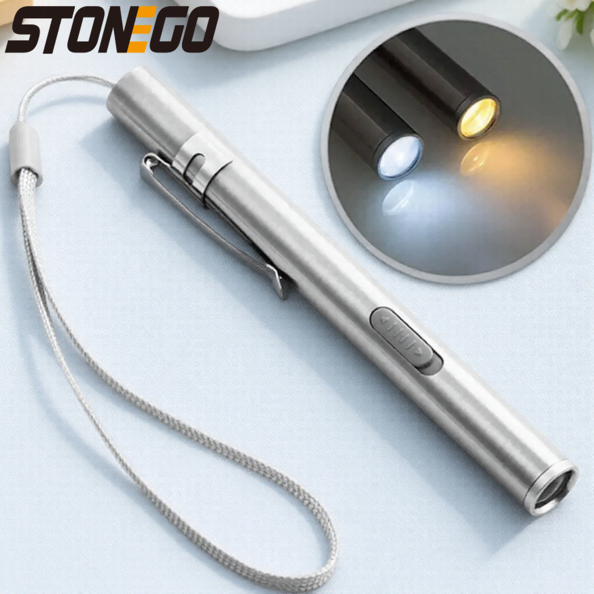 Mini Portable LED Flashlight USB Rechargeable Pocket Light High Lumen Outdoor Camping Hiking