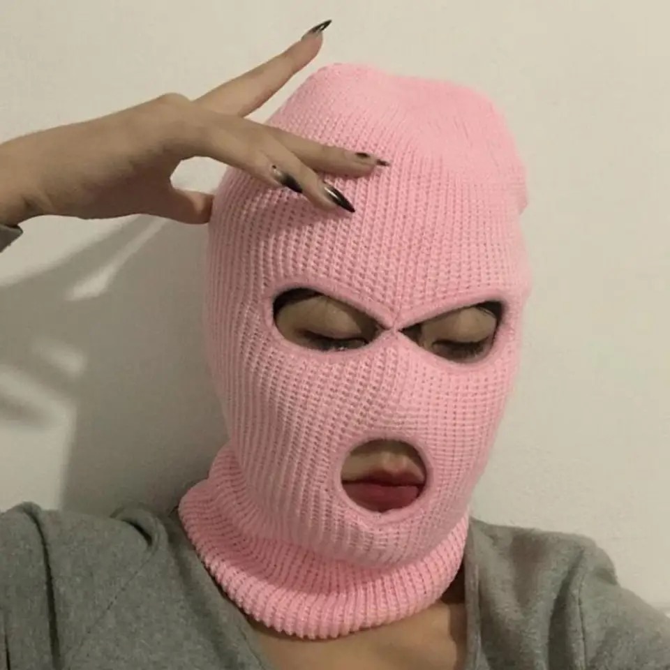 Unisex Knitted Balaclava Winter Siki Mask For Men