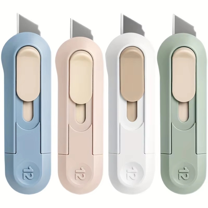 Portable Mini Paper Cutter High Quality Artwork Knife Automatic Rebound Box Opener Pocket Cutter For Office Tool School Supplies